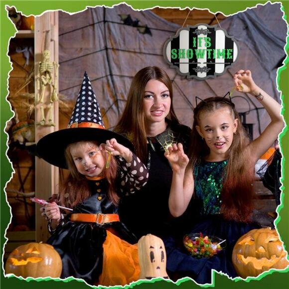 Halloween Door Sign Hanging Decoration It's Showtime Halloween - Picture 2 of 7